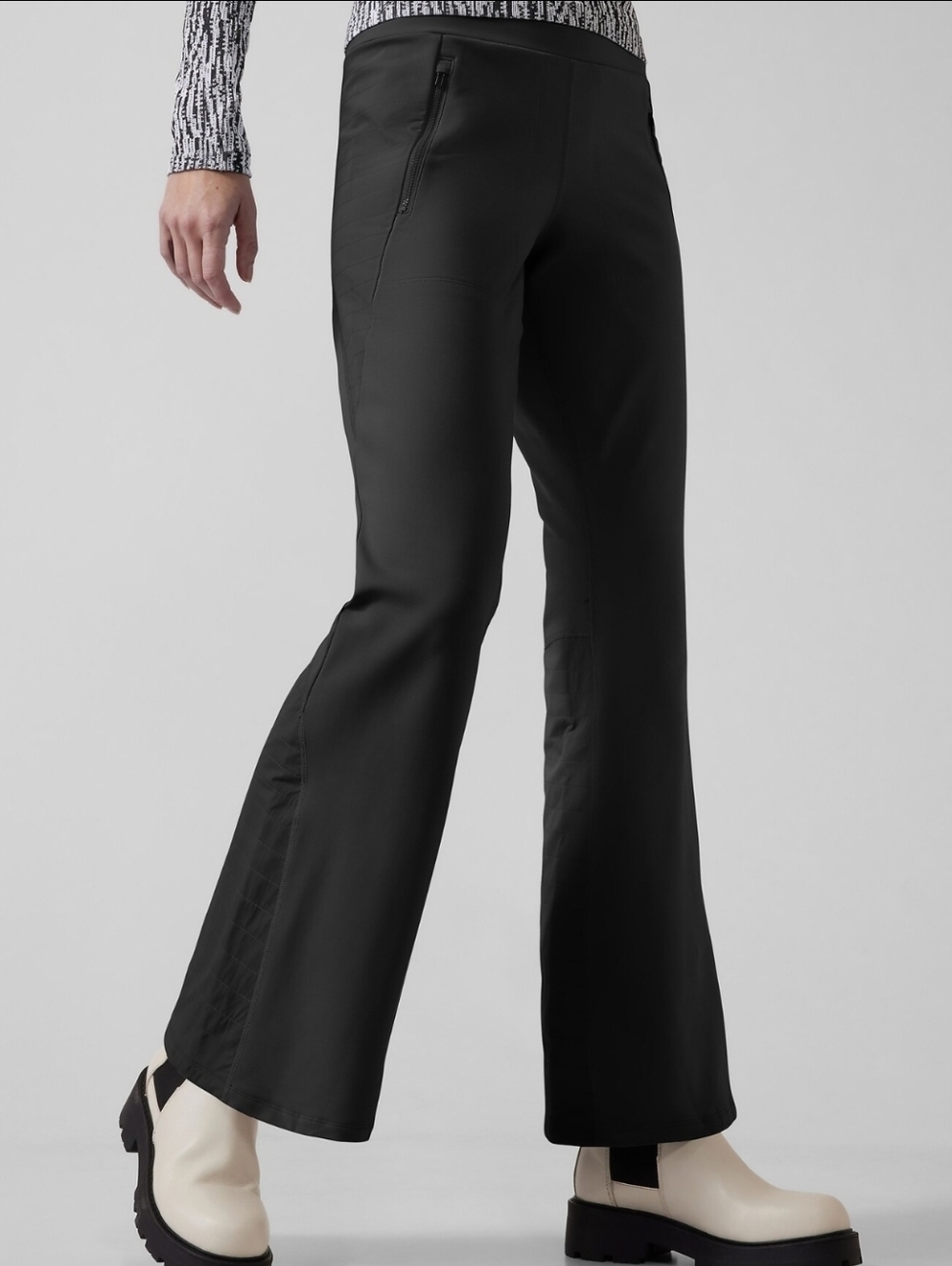 ATHLETA PEAK HYBRID FLEECE FLARE PANTS SZ S